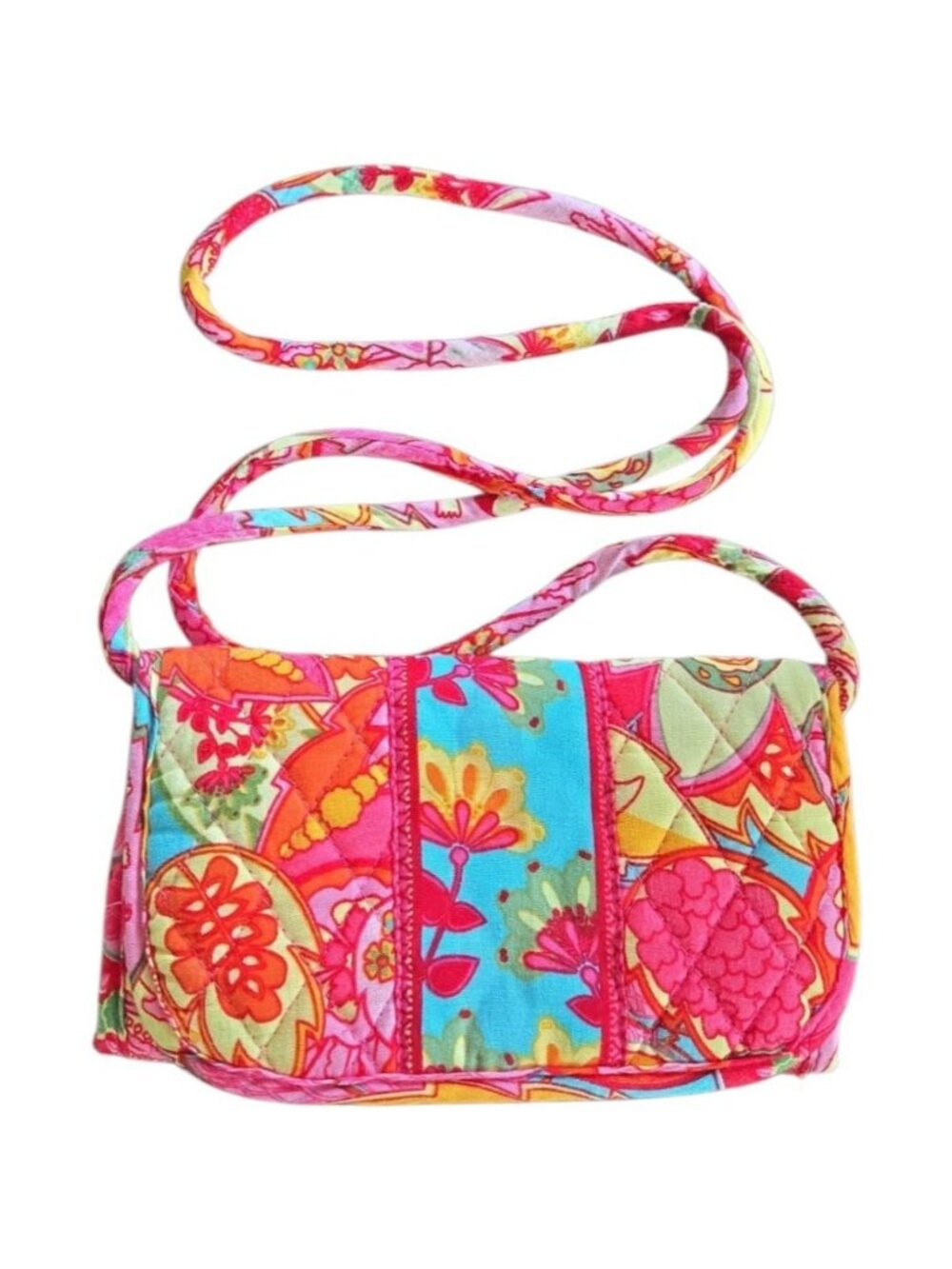Sierra Pacific Crafts Quilted Crossbody Clutch Pink Floral Wallet Zipper Pocket